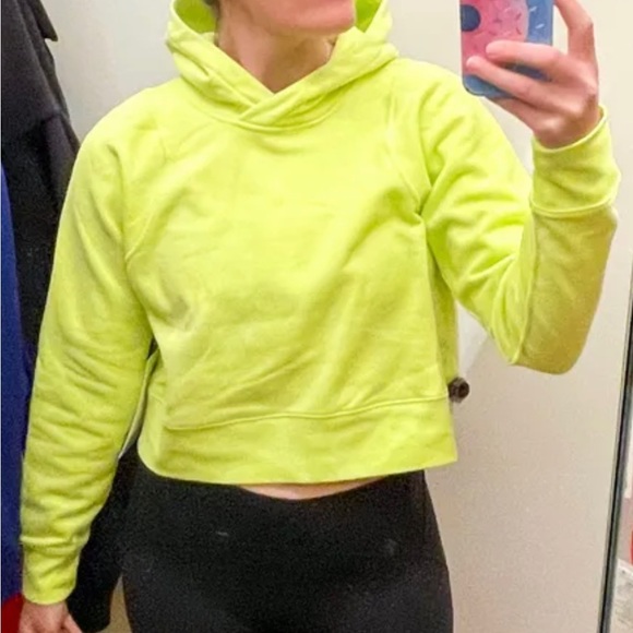 🔥LULULEMON CROPPED LOUNGEFUL HOODIE/JACKET-ELECTRIC LEMON-12🔥 - Picture 6 of 16